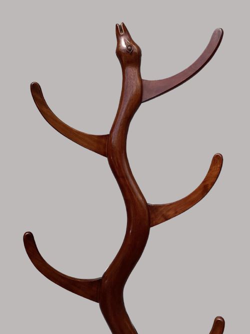 REGENCY MAHOGANY 'SNAKE' HAT AND COAT HALL STAND - ADDITIONAL PHOTO 2
