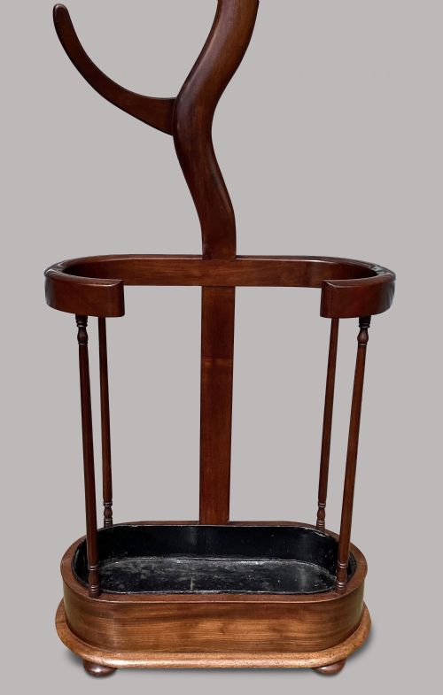 REGENCY MAHOGANY 'SNAKE' HAT AND COAT HALL STAND - ADDITIONAL PHOTO 5
