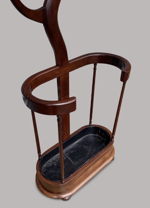 REGENCY MAHOGANY 'SNAKE' HAT AND COAT HALL STAND - ADDITIONAL PHOTO 7
