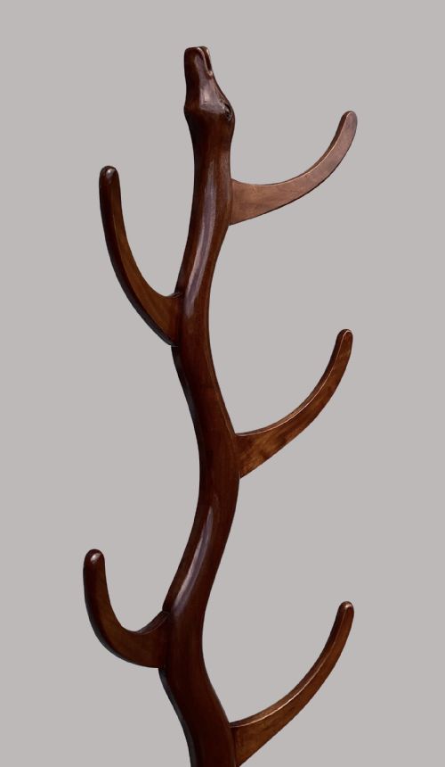 REGENCY MAHOGANY 'SNAKE' HAT AND COAT HALL STAND - ADDITIONAL PHOTO 11