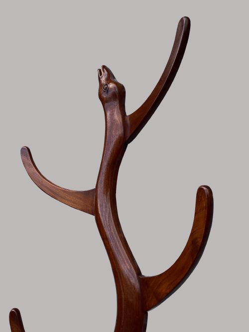 REGENCY MAHOGANY 'SNAKE' HAT AND COAT HALL STAND - ADDITIONAL PHOTO 15