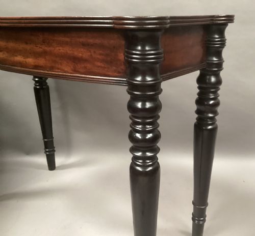 GEORGE IV MAHOGANY AND EBONISED BOW FRONTED SIDE TABLE - ADDITIONAL PHOTO 7
