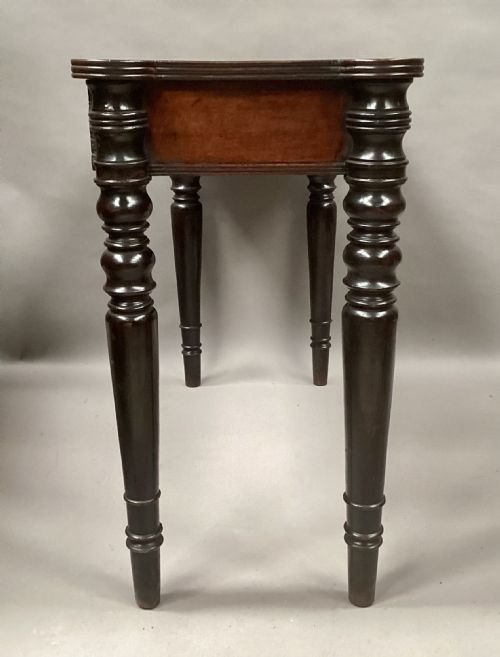 GEORGE IV MAHOGANY AND EBONISED BOW FRONTED SIDE TABLE - ADDITIONAL PHOTO 11
