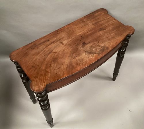 GEORGE IV MAHOGANY AND EBONISED BOW FRONTED SIDE TABLE - ADDITIONAL PHOTO 12