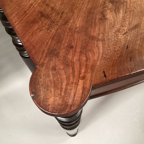 GEORGE IV MAHOGANY AND EBONISED BOW FRONTED SIDE TABLE - ADDITIONAL PHOTO 13