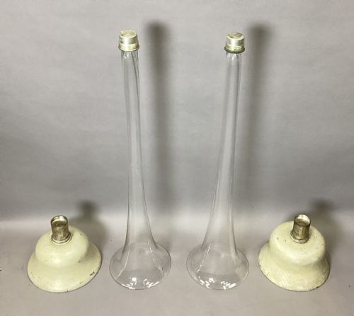 C19TH PAIR OF VERY LARGE TRUMPET VASES 40 INCHES TALL - ADDITIONAL PHOTO 7