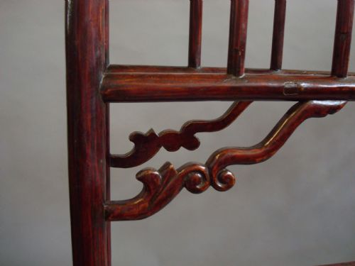 C19TH CHINESE LARGE LACQUERED ROBE STANDCLOTHES HORSE VERY IMPRESSIVE SCALE - ADDITIONAL PHOTO 6