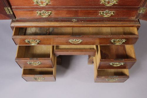 GEORGE II RED WALNUT GENTLEMAN'S LIBRARYCOLLECTORS CABINET RARE DIMINUTIVE PROPORTIONS - ADDITIONAL PHOTO 7
