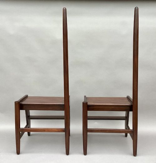 EARLY C20TH PAIR OF MAHOGANY LIBRARY STEPS OF UNUSUAL FORM PROVENANCE 'LONDON LIBRARY' - ADDITIONAL PHOTO 7