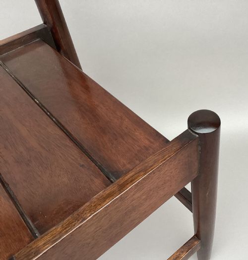 EARLY C20TH PAIR OF MAHOGANY LIBRARY STEPS OF UNUSUAL FORM PROVENANCE 'LONDON LIBRARY' - ADDITIONAL PHOTO 11