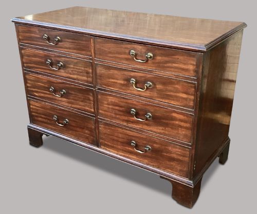 CHIPPENDALE GEORGE III 2DOOR MAHOGANY LOW PRESS CUPBOARD - ADDITIONAL PHOTO 8