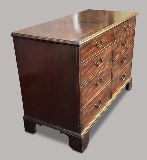 CHIPPENDALE GEORGE III 2DOOR MAHOGANY LOW PRESS CUPBOARD - ADDITIONAL PHOTO 9