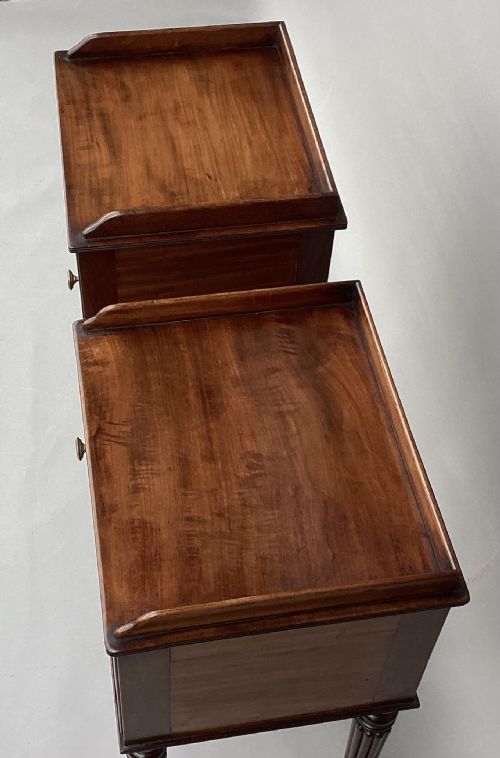 REGENCY GILLOWS MATCHED PAIR OF MAHOGANY BEDSIDE CABINETS CUPBOARDS - ADDITIONAL PHOTO 4