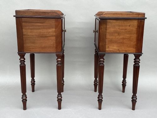 REGENCY GILLOWS MATCHED PAIR OF MAHOGANY BEDSIDE CABINETS CUPBOARDS - ADDITIONAL PHOTO 5