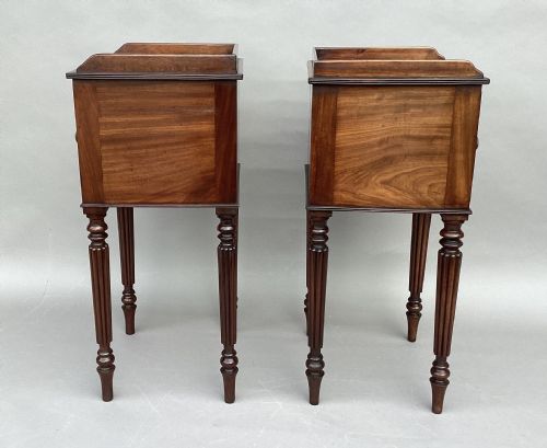 REGENCY GILLOWS MATCHED PAIR OF MAHOGANY BEDSIDE CABINETS CUPBOARDS - ADDITIONAL PHOTO 6