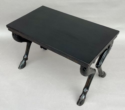 C19TH EBONISED LOW TABLE STOOL OF AN ECCENTRIC DESIGN - ADDITIONAL PHOTO 10