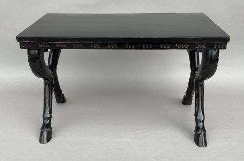 C19TH EBONISED LOW TABLE STOOL OF AN ECCENTRIC DESIGN - ADDITIONAL PHOTO 11