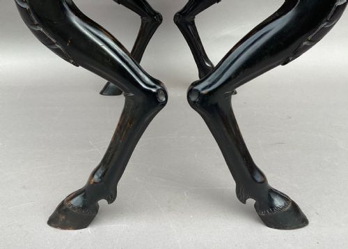 C19TH EBONISED LOW TABLE STOOL OF AN ECCENTRIC DESIGN - ADDITIONAL PHOTO 14