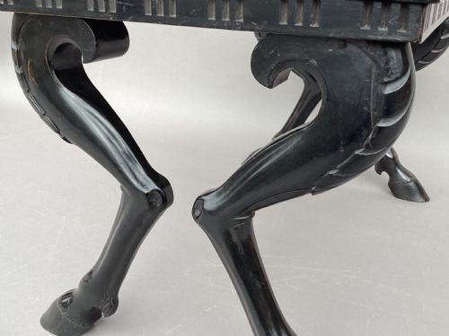 C19TH EBONISED LOW TABLE STOOL OF AN ECCENTRIC DESIGN - ADDITIONAL PHOTO 15