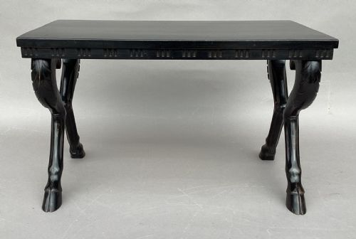 C19TH EBONISED LOW TABLE STOOL OF AN ECCENTRIC DESIGN - ADDITIONAL PHOTO 16