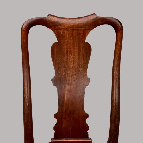 GEORGE II RED WALNUT SET OF 6 SIDE DINING CHAIRS - ADDITIONAL PHOTO 3