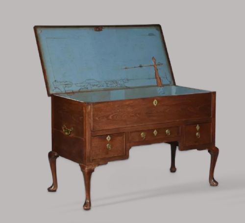 GEORGE II SOLID RED WALNUT SILVER CHEST - ADDITIONAL PHOTO 4