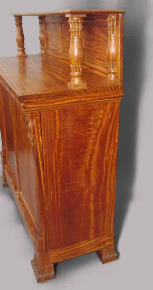 C19TH RARE ANGLO INDIAN SOLID SATINWOOD SIDE CABINET CHIFFONIER - ADDITIONAL PHOTO 4