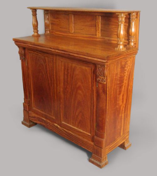 C19TH RARE ANGLO INDIAN SOLID SATINWOOD SIDE CABINET CHIFFONIER - ADDITIONAL PHOTO 5