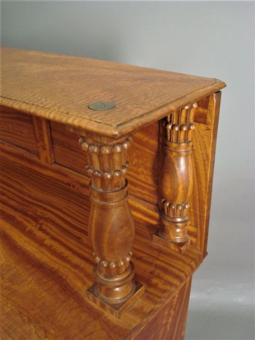 C19TH RARE ANGLO INDIAN SOLID SATINWOOD SIDE CABINET CHIFFONIER - ADDITIONAL PHOTO 7