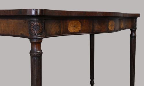 GEORGE III MAHOGANY SERPENTINE SIDE SERVING TABLE - ADDITIONAL PHOTO 1