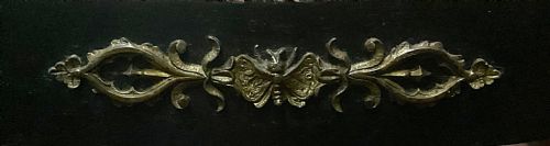 REGENCY PAIR OF EBONISED AND GILT HALL SIDE CHAIRS - ADDITIONAL PHOTO 5