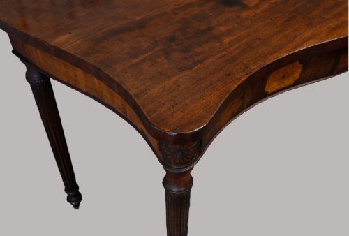 GEORGE III MAHOGANY SERPENTINE SIDE SERVING TABLE - ADDITIONAL PHOTO 8