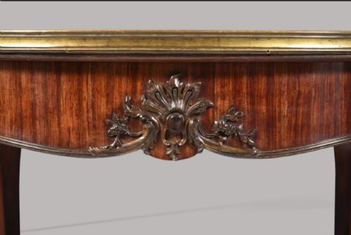 C19TH FRENCH KINGWOOD MARBLE TOP CENTRE TABLE - ADDITIONAL PHOTO 8