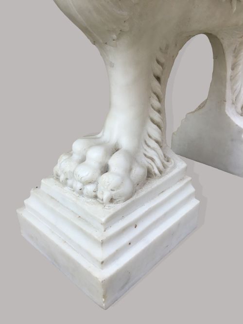 C18TH LARGE ITALIAN MARBLE LOW CENTRE TABLE WITH INLAID SPECIMEN MARBLE - ADDITIONAL PHOTO 13