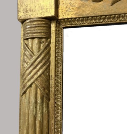 C19TH SWEDISH GILTWOOD WALL MIRROR IN THE NEOCLASSICAL MANNER - ADDITIONAL PHOTO 5