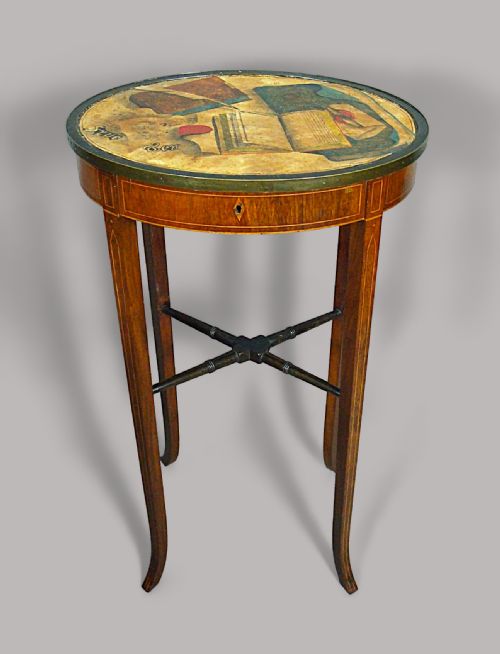 GEORGE III TROMPE L'OEIL AND ROSEWOOD OCCASIONAL TABLE - ADDITIONAL PHOTO 2