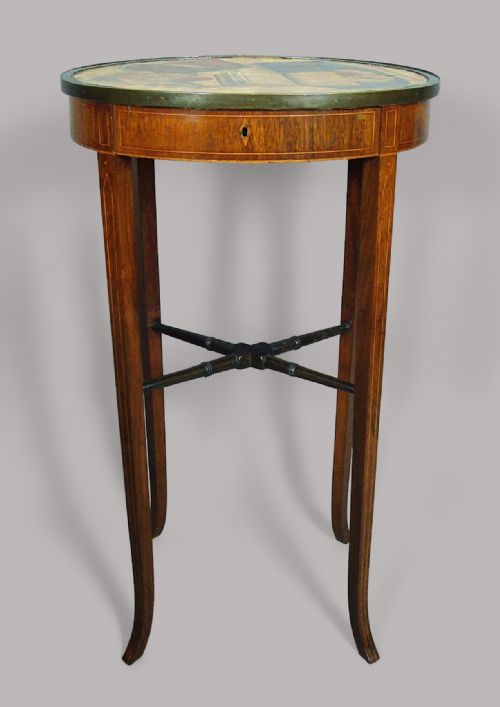 GEORGE III TROMPE L'OEIL AND ROSEWOOD OCCASIONAL TABLE - ADDITIONAL PHOTO 3