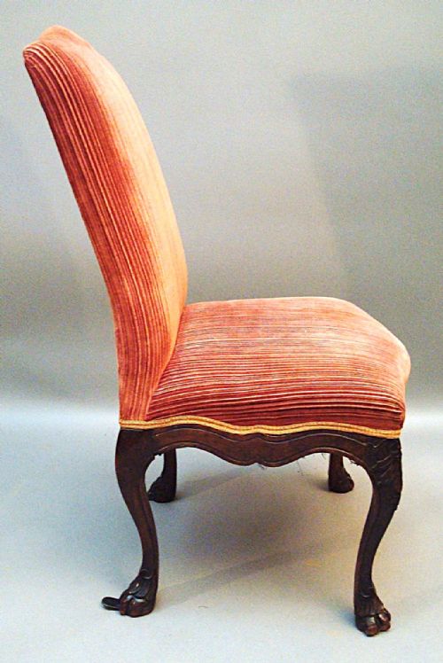 C18TH ITALIAN CARVED WALNUT SIDE CHAIR - ADDITIONAL PHOTO 1