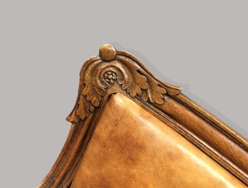 REGENCY PAIR OF OAK AND LEATHER LIBRARY CHAIRS - ADDITIONAL PHOTO 16