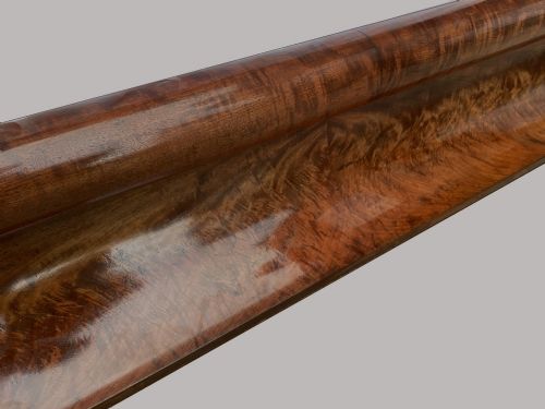 GEORGE IV FIGURED MAHOGANY LARGE PELMET OVERDOOR - ADDITIONAL PHOTO 6
