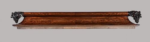 GEORGE IV FIGURED MAHOGANY LARGE PELMET OVERDOOR - ADDITIONAL PHOTO 12