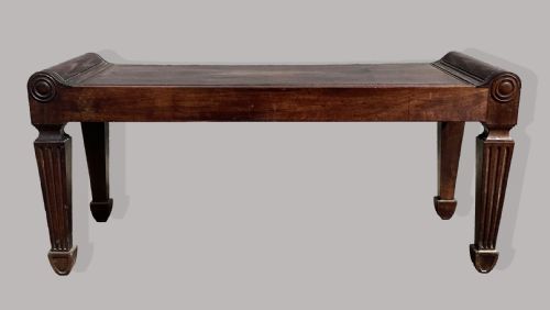 REGENCY MAHOGANY HALL BENCH SEAT ATTRIBUTED TO MARSH AND TATHAM - ADDITIONAL PHOTO 8