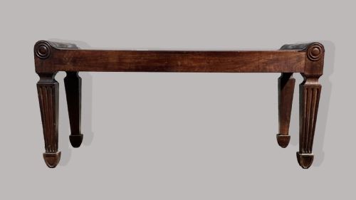 REGENCY MAHOGANY HALL BENCH SEAT ATTRIBUTED TO MARSH AND TATHAM - ADDITIONAL PHOTO 17