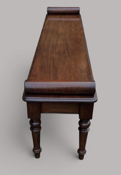 REGENCY MAHOGANY HALL BENCH WINDOW SEAT 6FT WIDE - ADDITIONAL PHOTO 2