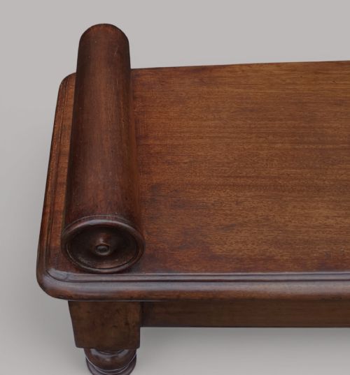 REGENCY MAHOGANY HALL BENCH WINDOW SEAT 6FT WIDE - ADDITIONAL PHOTO 12