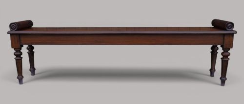 REGENCY MAHOGANY HALL BENCH WINDOW SEAT 6FT WIDE - ADDITIONAL PHOTO 16