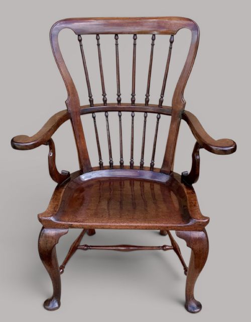 GEORGE II MAHOGANY WINDSOR TYPE ARMCHAIR - ADDITIONAL PHOTO 14