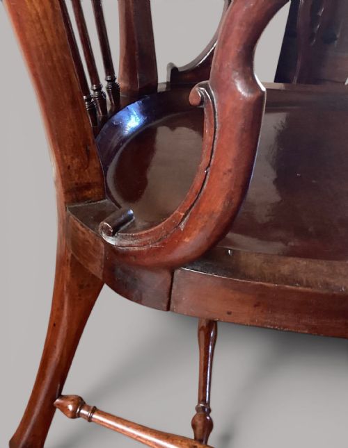 GEORGE II MAHOGANY WINDSOR TYPE ARMCHAIR - ADDITIONAL PHOTO 18