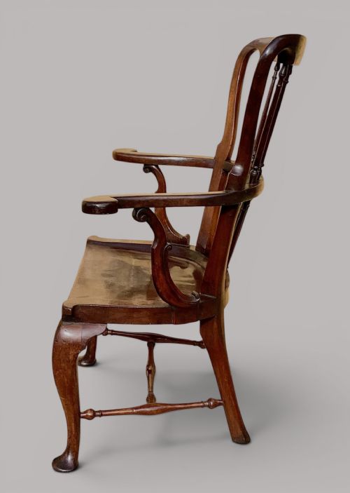 GEORGE II MAHOGANY WINDSOR TYPE ARMCHAIR - ADDITIONAL PHOTO 19