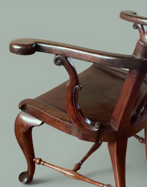 GEORGE II MAHOGANY WINDSOR TYPE ARMCHAIR - ADDITIONAL PHOTO 25